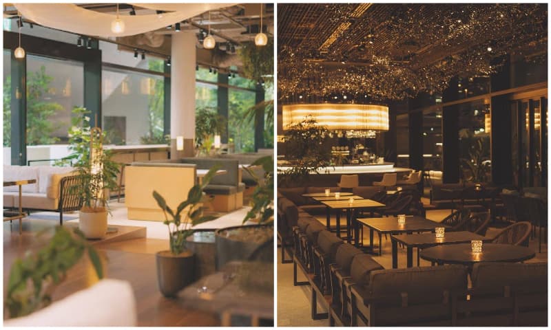 (左から)1F GREEN DINING HALL、2F CANAL DINING HALL